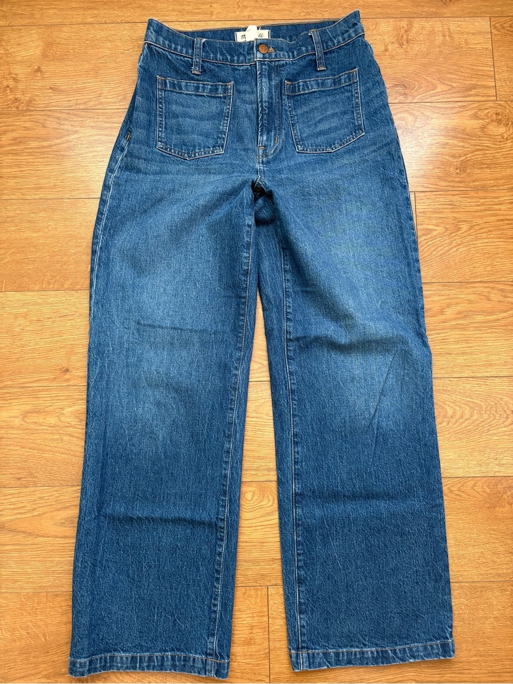 Madewell Perfect Vintage Wide Leg Women's Jeans in Dark Blue